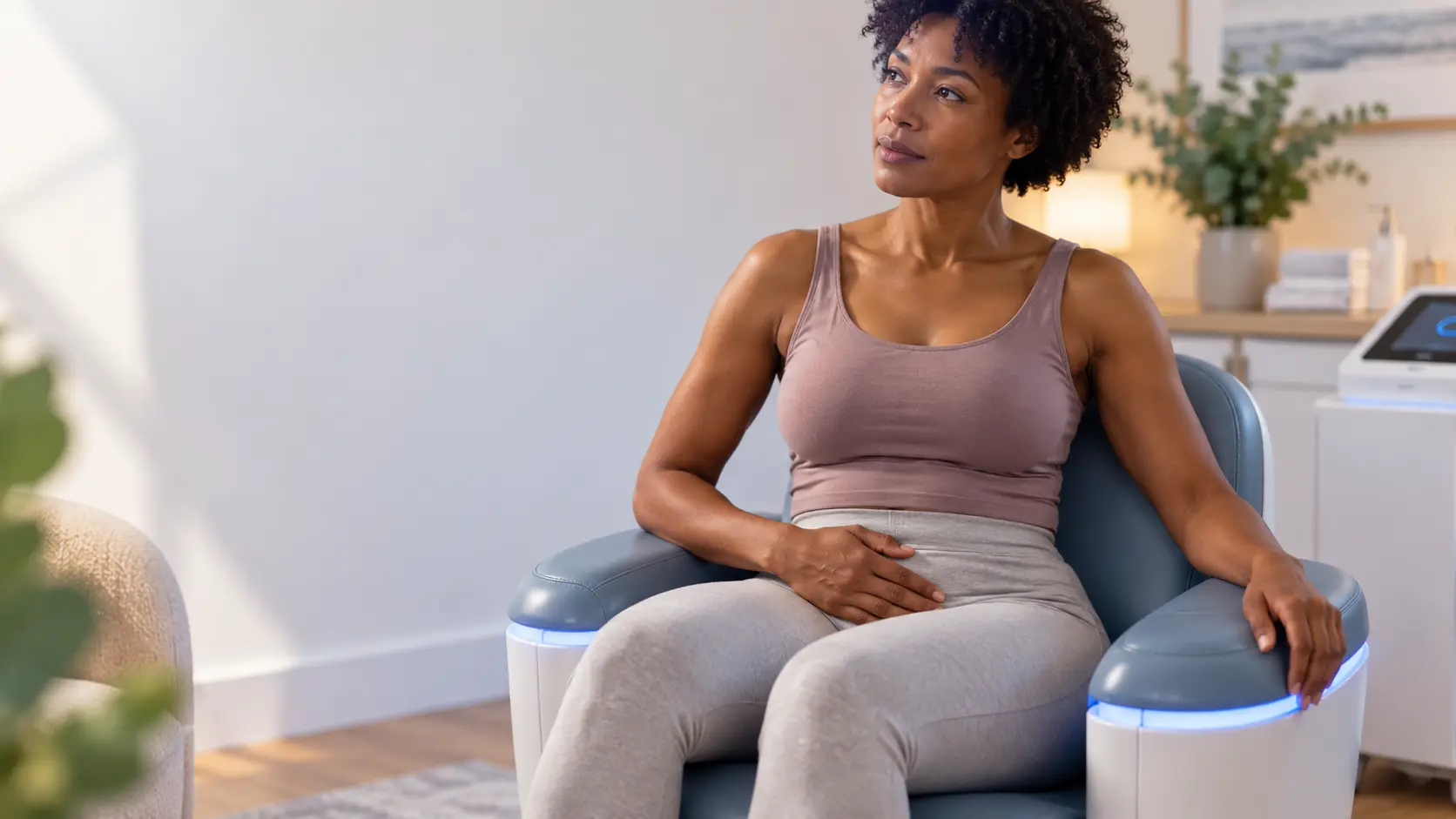 Calm Wellness Chair Reflection pelvic floor health solutions from incontince direct Bradford