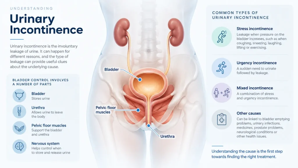 incontinence direct Bradford infographic on urinary incontinence symptoms reasons and treatment options